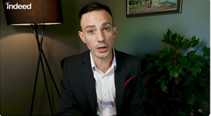 Still of a man talking